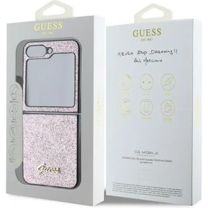 Kup Etui Guess GUHCZF6HGGSHP Samsung Galaxy Z Flip6 4G Glitter Script różowy - GUE3441 - {ean13} - Sklep Home Screen
