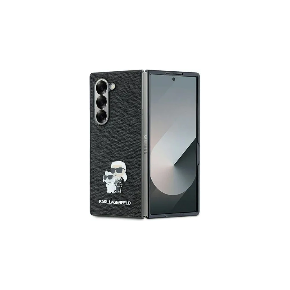 Etui Karl Lagerfeld KLHCZFD6SAPKCNPK Samsung Galaxy Z Fold6 Saffiano Metal Pin czarny - Galaxy Z Fold 6 - Karl Lagerfeld