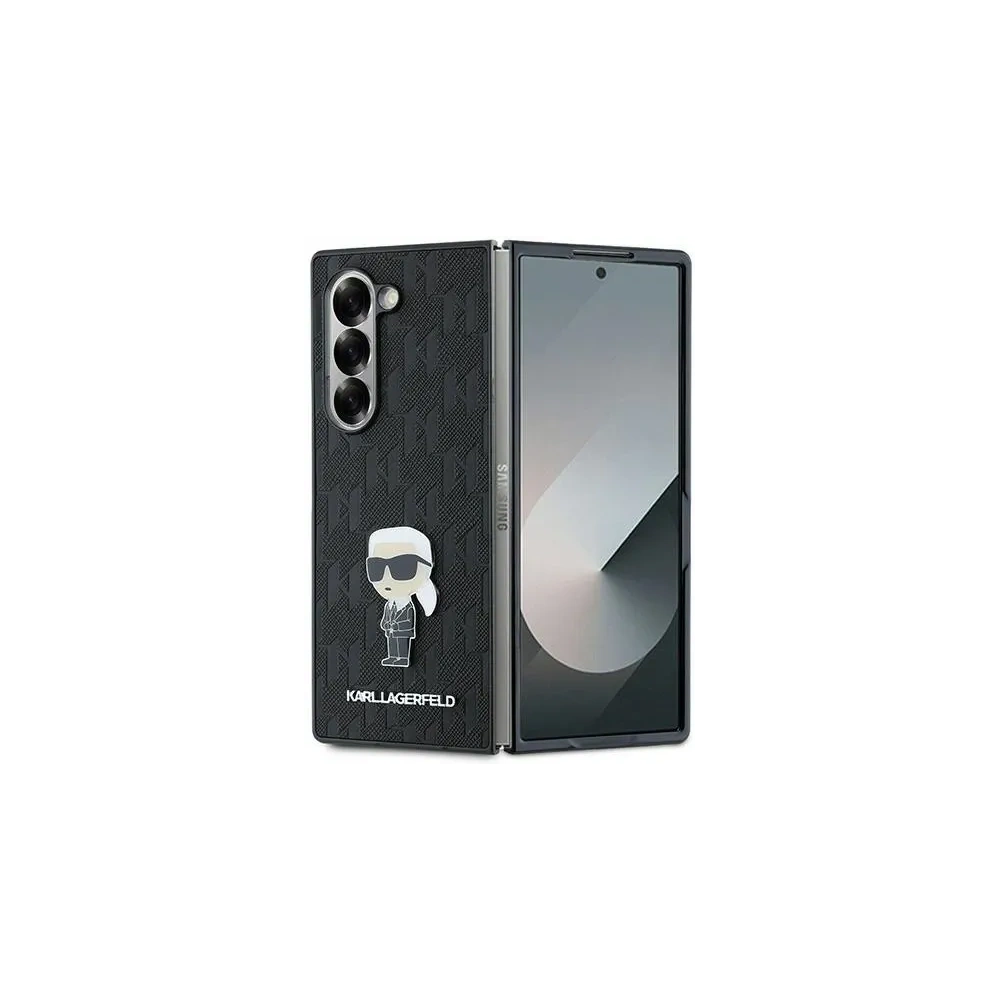 Etui Karl Lagerfeld KLHCZFD6SAPKINPKK Samsung Galaxy Z Fold6 Saffiano Ikonik Pin czarny - Galaxy Z Fold 6 - Karl Lagerfeld
