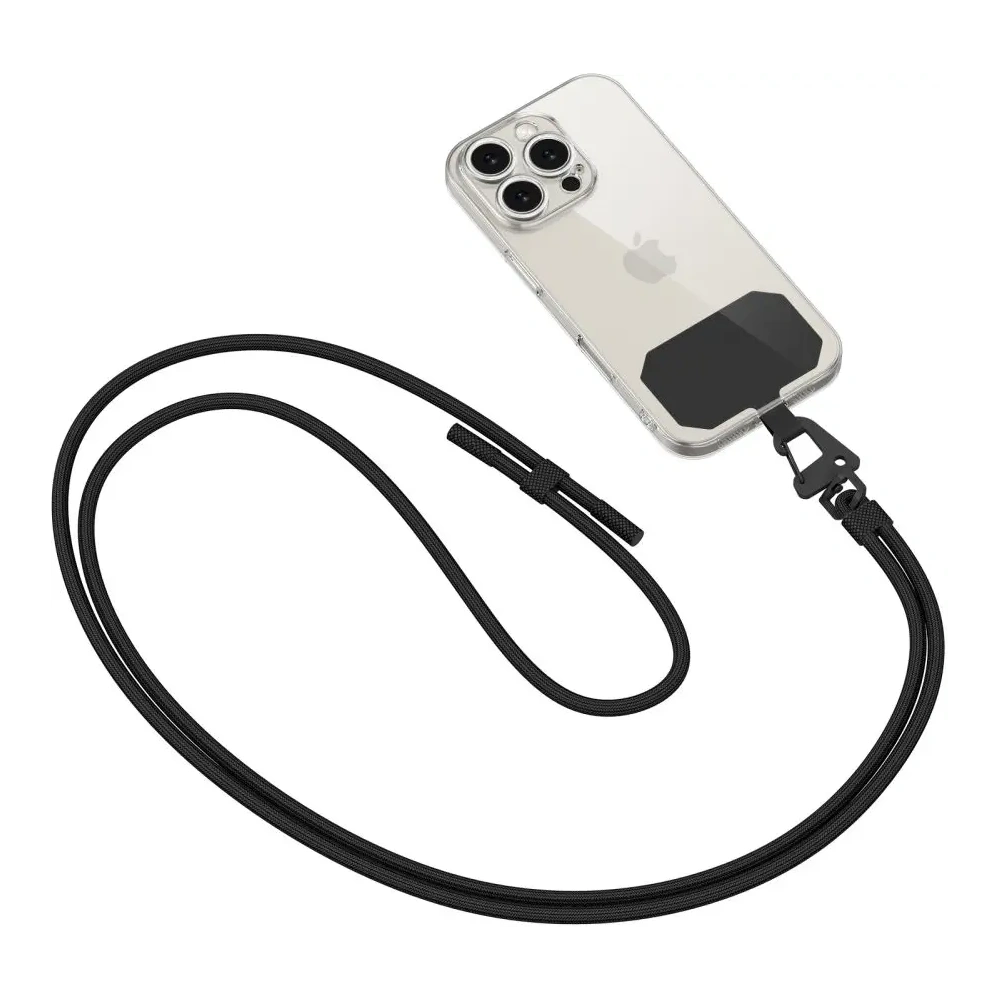 Smycz do telefonu Tech-Protect C5s Rope Crossbody Strap Black - Smycze - Tech-Protect