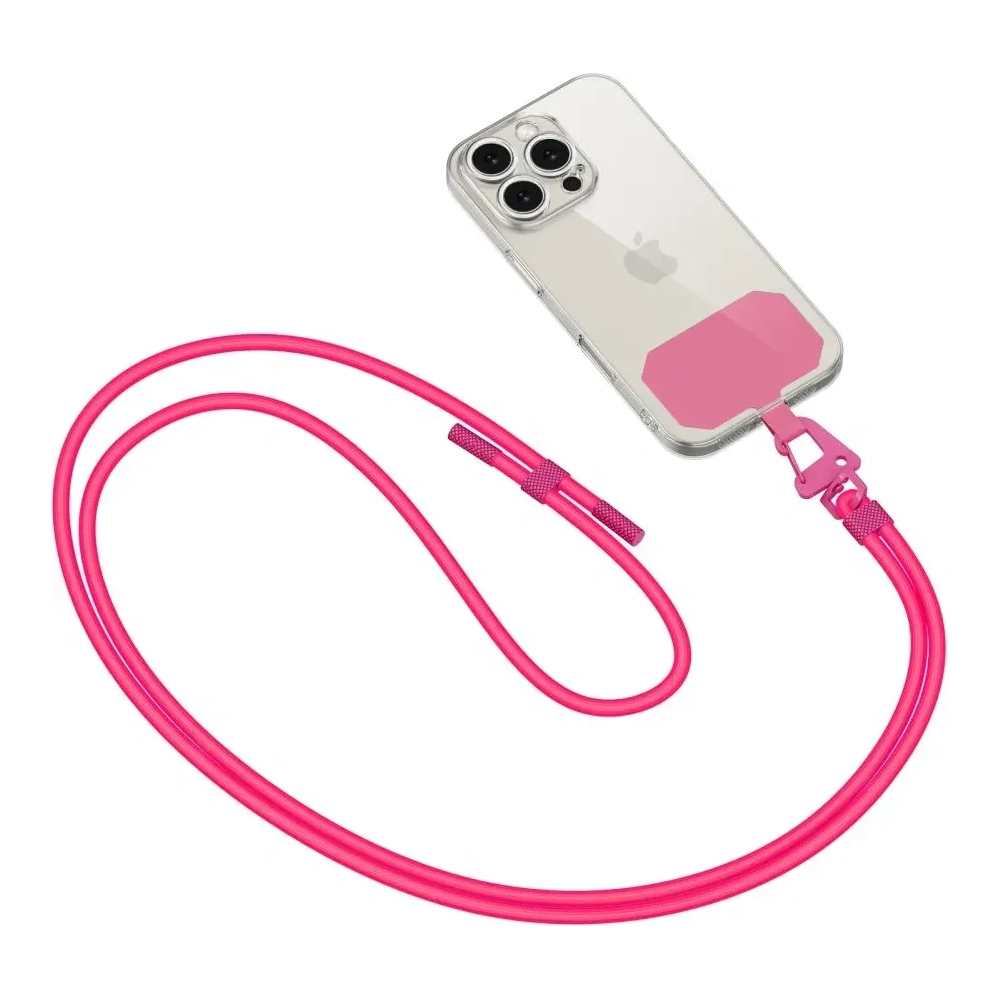 Smycz do telefonu Tech-Protect C5s Rope Crossbody Strap Neon Pink - Smycze - Tech-Protect
