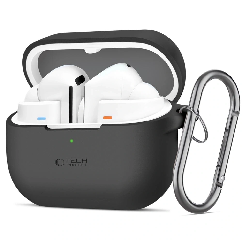 Etui Tech-Protect Silicone Hook Samsung Galaxy Buds 3 / 3 Pro Black - Galaxy Buds - Tech-Protect