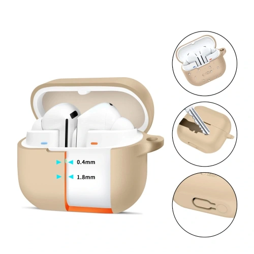 Kup Etui Tech-Protect Silicone Hook Samsung Galaxy Buds 3 / 3 Pro Cafe Latte - THP3038 - {ean13} - Sklep Home Screen