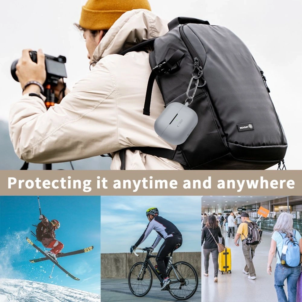 Etui Tech-Protect Silicone Hook Samsung Galaxy Buds 3 / 3 Pro Cafe Latte - Galaxy Buds - Tech-Protect