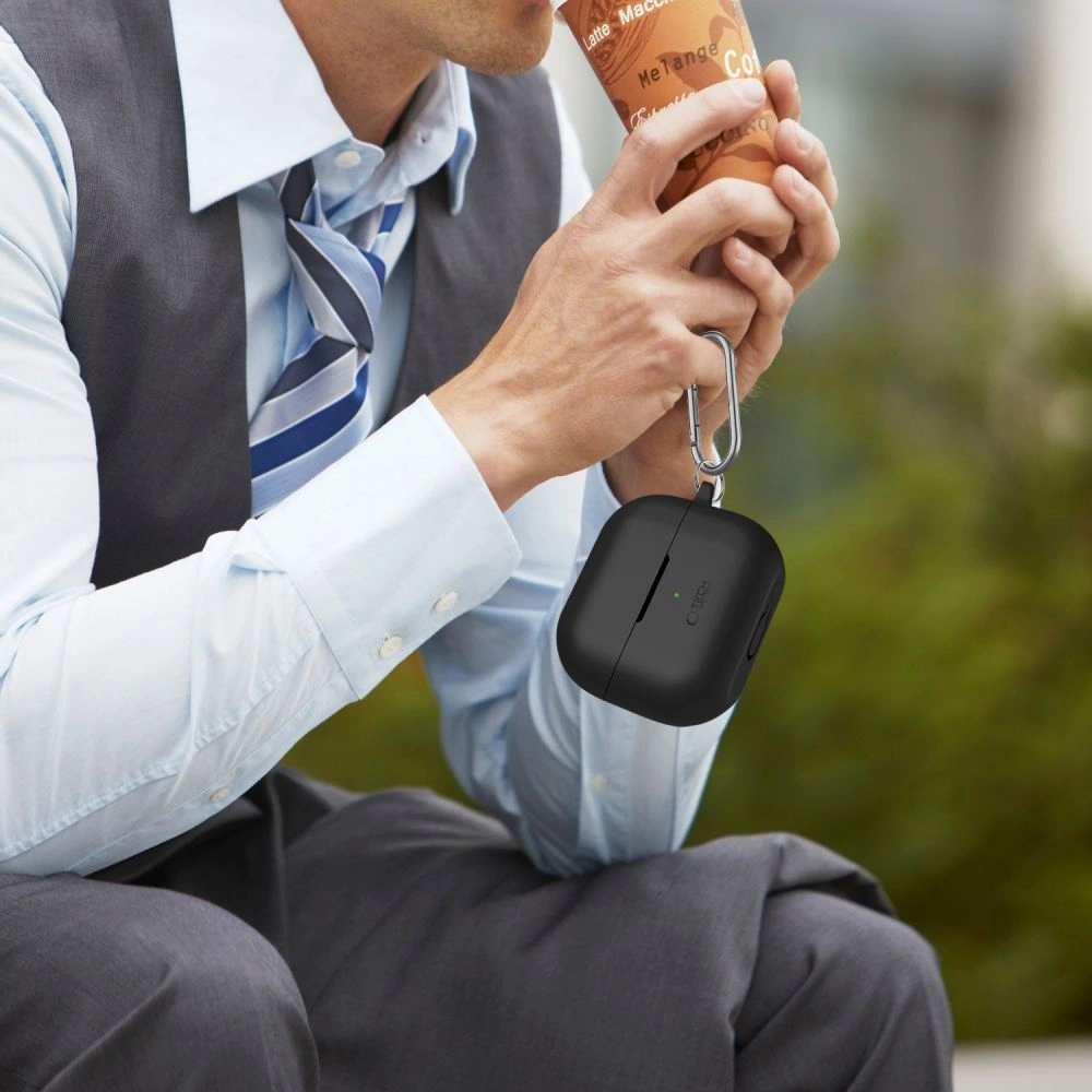 Etui Tech-Protect Silicone Hook Samsung Galaxy Buds 3 / 3 Pro Crayon Grey - Galaxy Buds - Tech-Protect