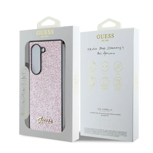 Kup Etui Guess GUHCZFD6HGGSHP Samsung Galaxy Z Fold6 hardcase 4G Glitter Script růžový - GUE3449 - {ean13} - Sklep Home Screen
