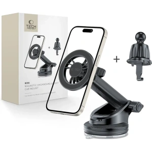 Kup Uchwyt samochodowy do kratki / na szybę / na kokpit Tech-Protect N56 Magnetic MagSafe Dashboard & Vent Car Mount Black - THP3048 - {ean13} - Sklep Home Screen
