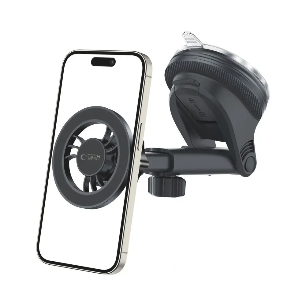 Uchwyt samochodowy do kratki / na szybę / na kokpit Tech-Protect N56 Magnetic MagSafe Dashboard & Vent Car Mount Black - na kokpit / szybę - Tech-Protect