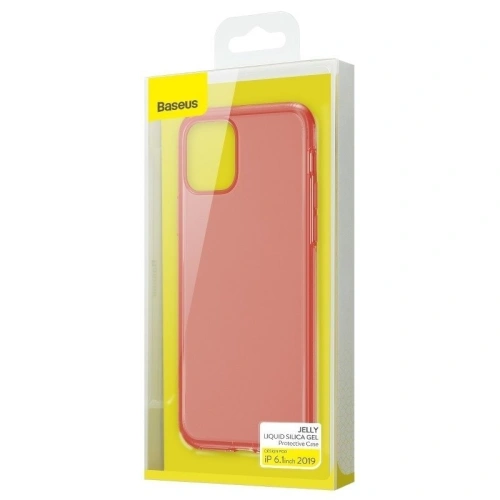 Buy Baseus Jelly Liquid Silica Gel Protective Case For iPhone 11 6.1inch Transparent Red - BSU879RED - {ean13} - Home Screen Store Europe