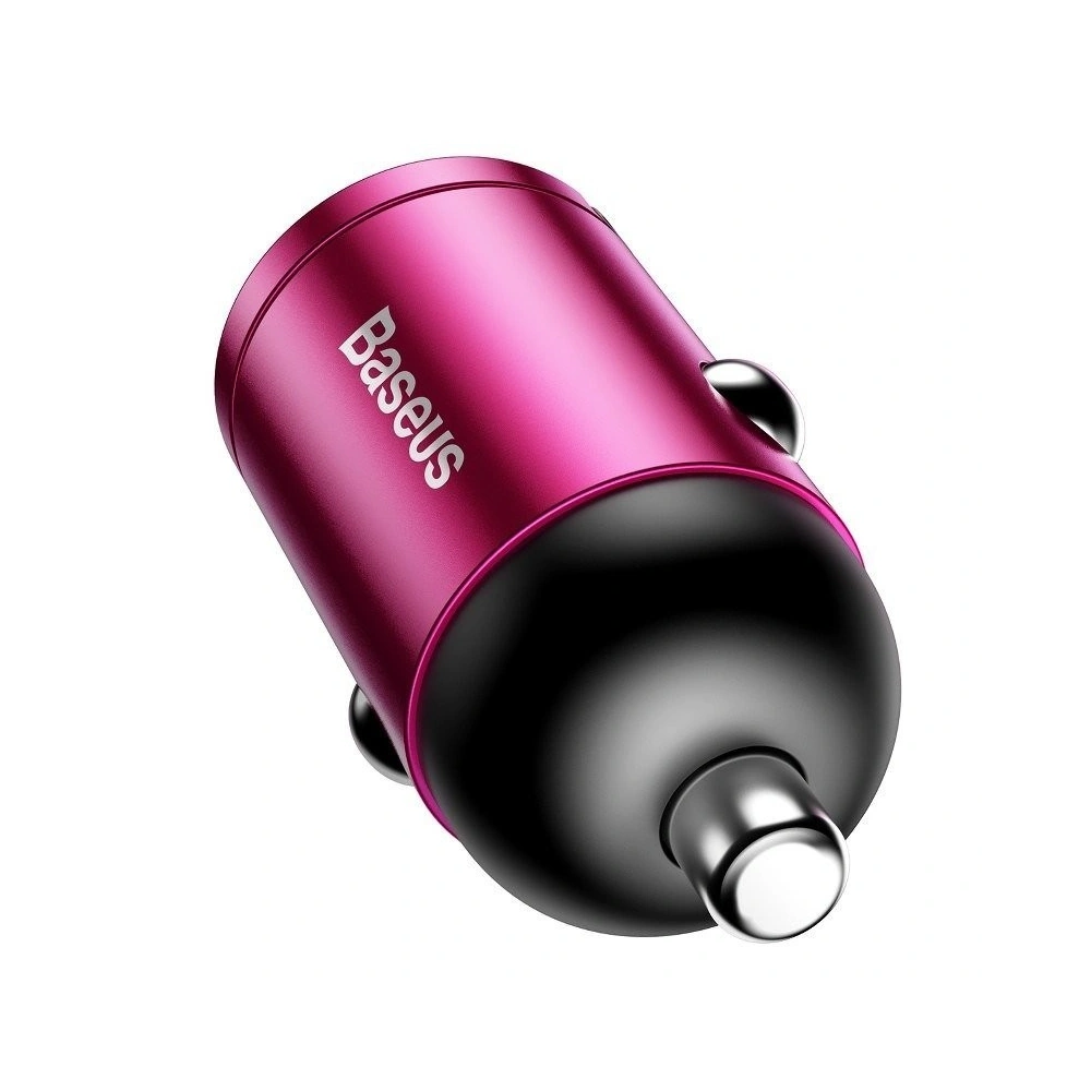 Mini ładowarka samochodowa Baseus Tiny Star, USB, QC 3.0, 30W (różowa)