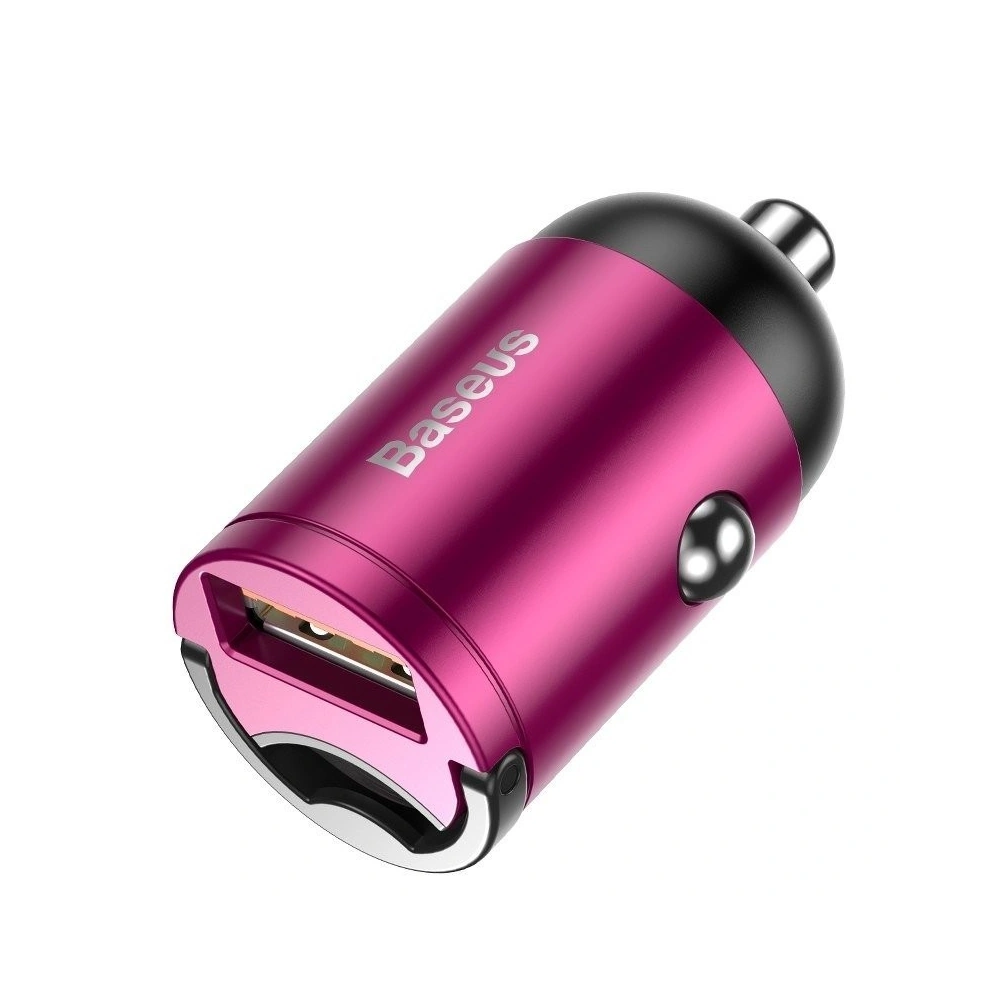 Mini ładowarka samochodowa Baseus Tiny Star, USB, QC 3.0, 30W (różowa)