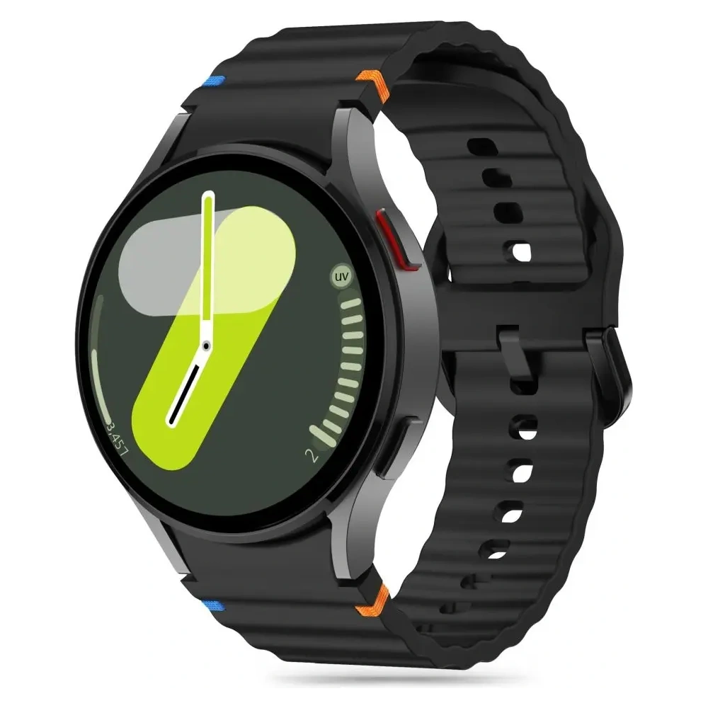 Pasek Tech-Protect Silicone Sport Samsung Galaxy Watch 4/5/5 Pro/6/7/FE Black - Galaxy Watch7 44mm - Tech-Protect