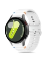 Tech-Protect Silicone Sport Strap for Samsung Galaxy Watch 4/5/5 Pro/6/7/FE White - Galaxy Watch7 44mm - Tech-Protect
