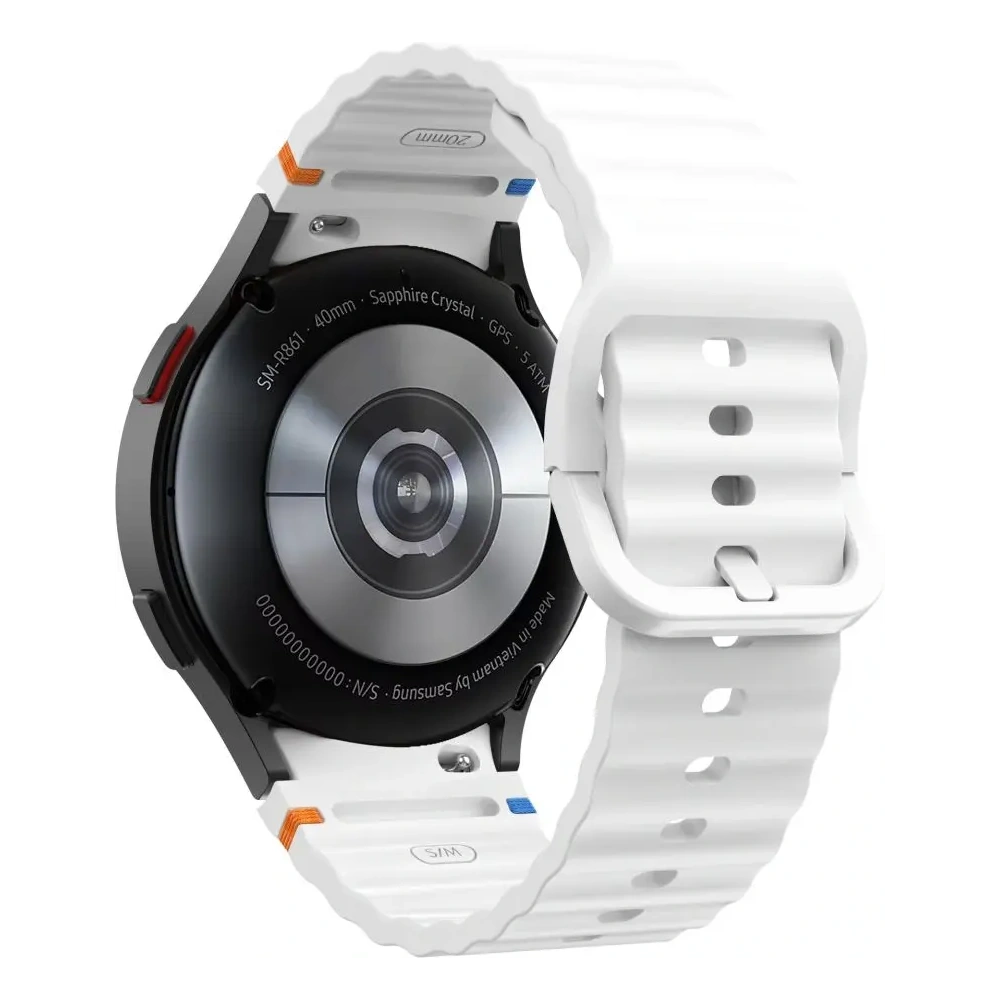 Pasek Tech-Protect Silicone Sport Samsung Galaxy Watch 4/5/5 Pro/6/7/FE White - Galaxy Watch7 44mm - Tech-Protect