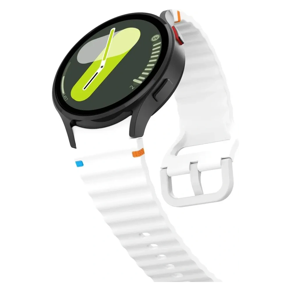 Pasek Tech-Protect Silicone Sport Samsung Galaxy Watch 4/5/5 Pro/6/7/FE White - Galaxy Watch7 44mm - Tech-Protect