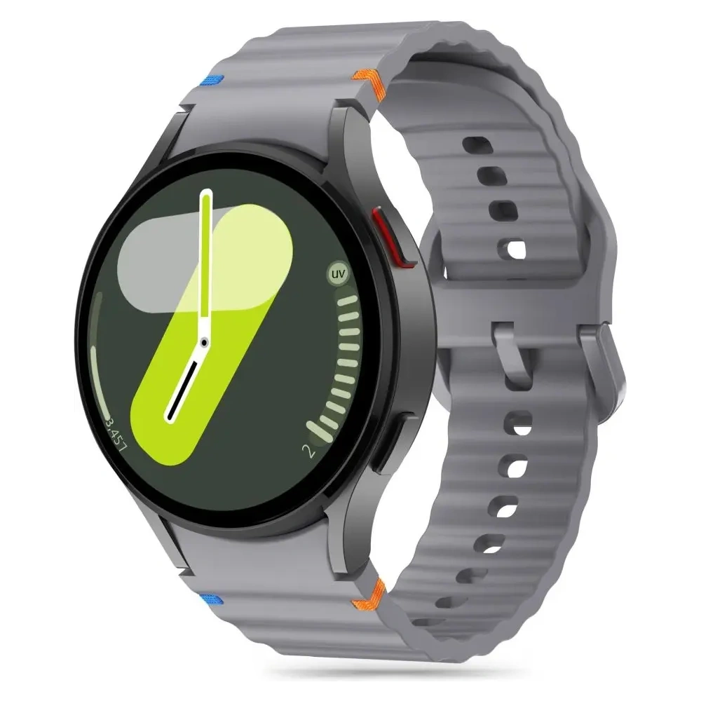 Pasek Tech-Protect Silicone Sport Samsung Galaxy Watch 4/5/5 Pro/6/7/FE Crayon Grey - Galaxy Watch7 44mm - Tech-Protect