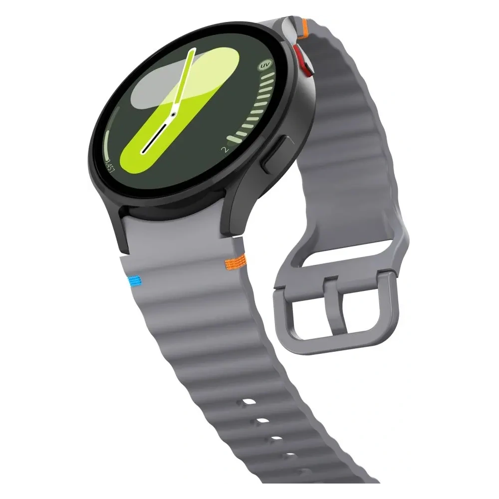 Pasek Tech-Protect Silicone Sport Samsung Galaxy Watch 4/5/5 Pro/6/7/FE Crayon Grey - Galaxy Watch7 44mm - Tech-Protect