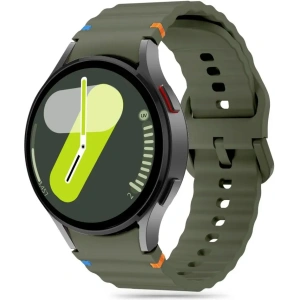 Kup Curea Tech-Protect Silicone Sport Samsung Galaxy Watch 4/5/5 Pro/6/7/FE Verde Armata - THP3054 - {ean13} - Sklep Home Screen