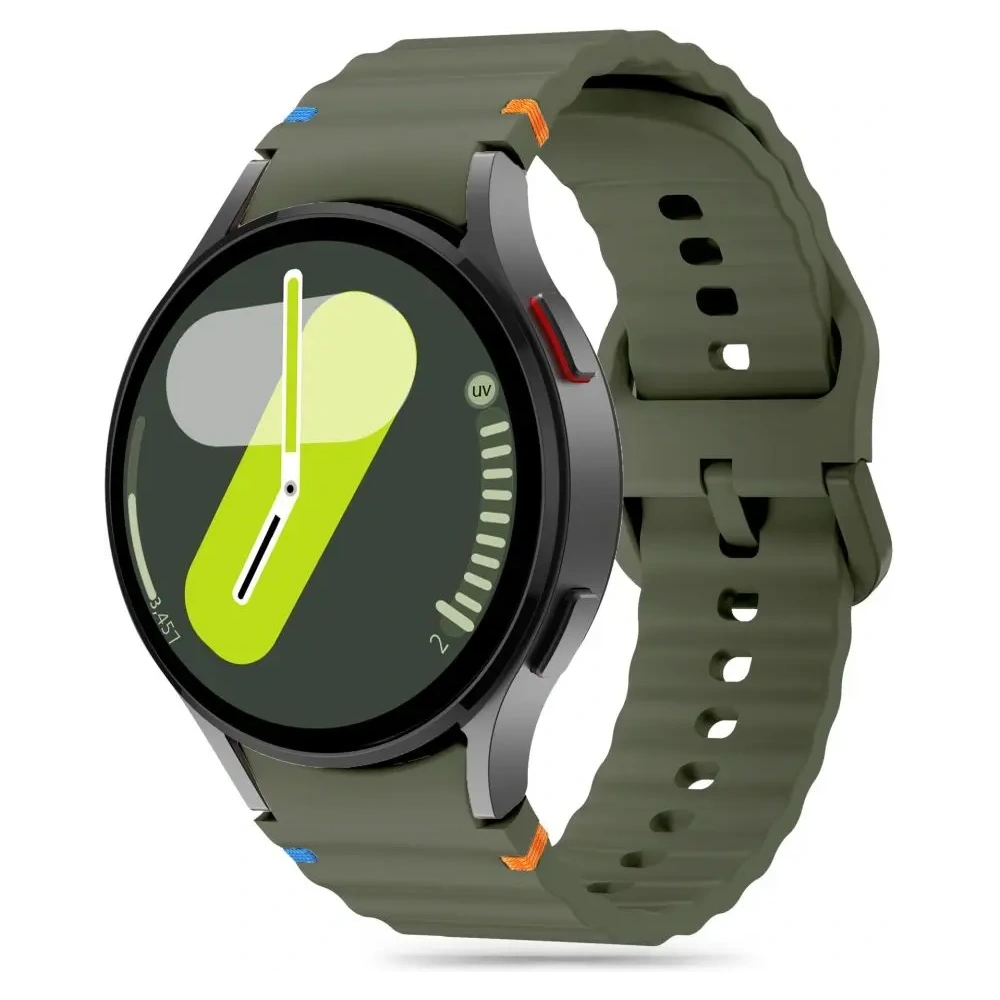 Pasek Tech-Protect Silicone Sport Samsung Galaxy Watch 4/5/5 Pro/6/7/FE Army Green - Galaxy Watch7 44mm - Tech-Protect