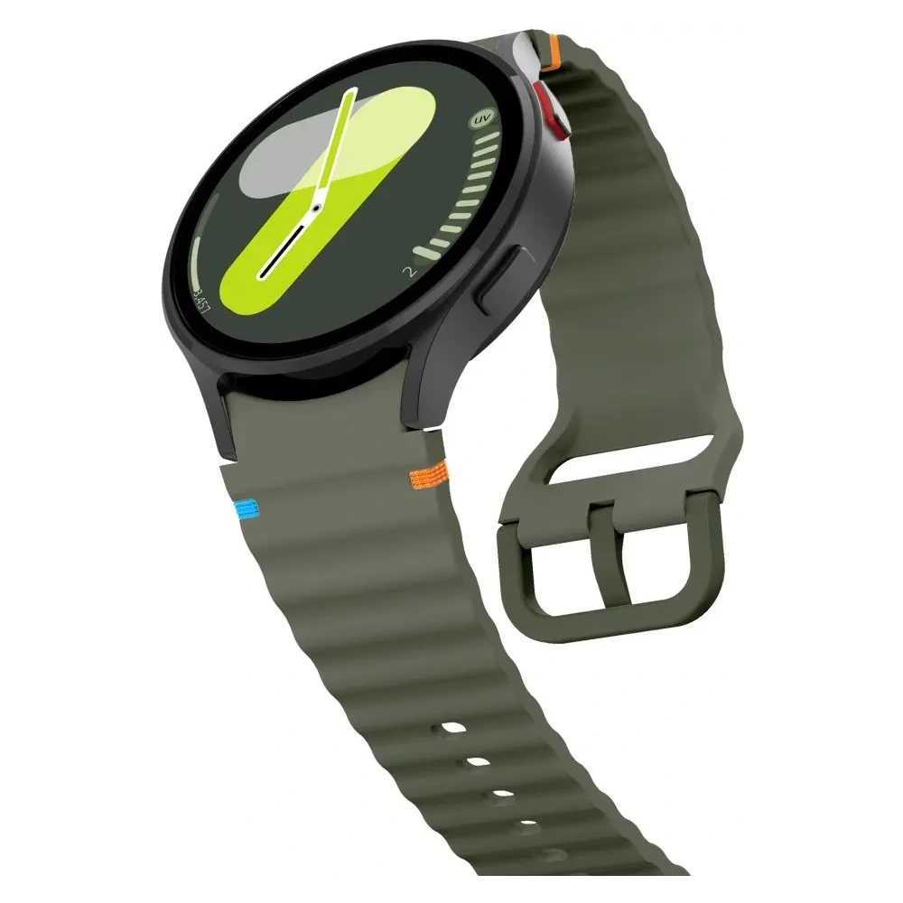 Pasek Tech-Protect Silicone Sport Samsung Galaxy Watch 4/5/5 Pro/6/7/FE Army Green - Galaxy Watch7 44mm - Tech-Protect