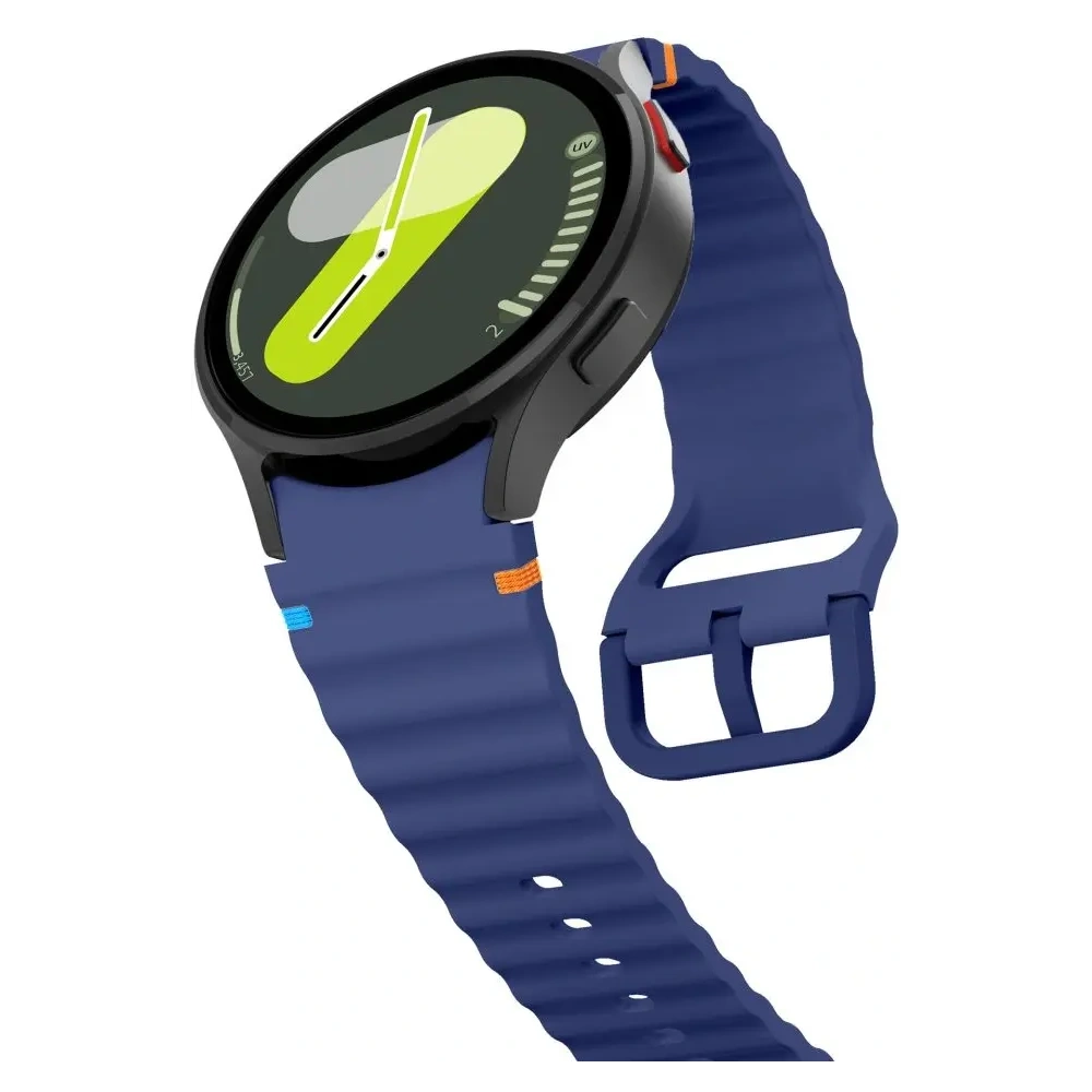 Pasek Tech-Protect Silicone Sport Samsung Galaxy Watch 4/5/5 Pro/6/7/FE Navy Blue - Galaxy Watch7 44mm - Tech-Protect