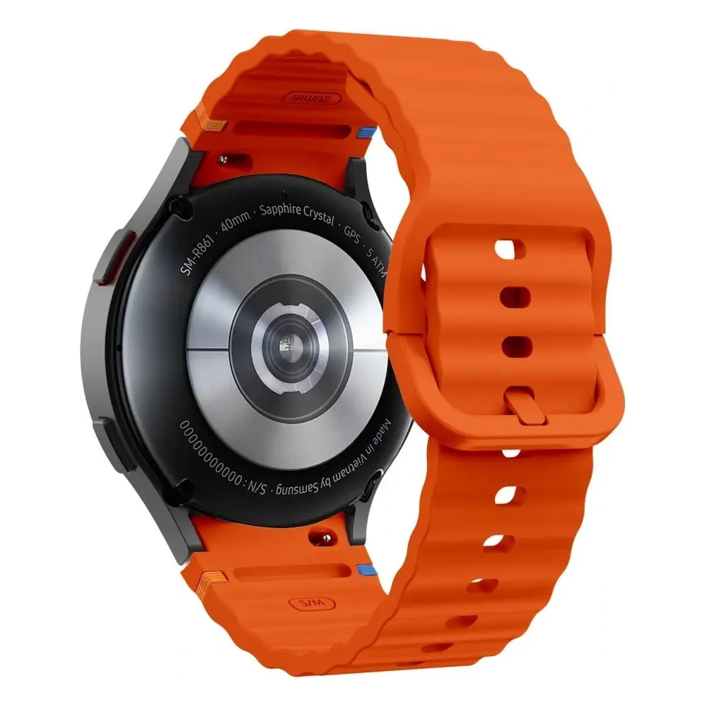 Pasek Tech-Protect Silicone Sport Samsung Galaxy Watch 4/5/5 Pro/6/7/FE Orange - Galaxy Watch7 44mm - Tech-Protect