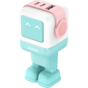 Kup UGREEN Nexode Robot GaN USB-A Netzteil, 2xUSB-C 65W rosa-blau - UGR1892 - {ean13} - Sklep Home Screen