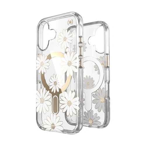 Kup Etui Speck Presidio Lux ClickLock & MagSafe Apple iPhone 16 (Sunshine Daisies / Clear / Gold) - SPK615 - {ean13} - Sklep Home Screen