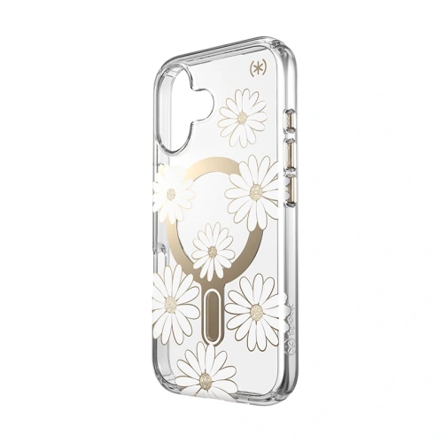 Buy Case Speck Presidio Lux ClickLock & MagSafe Apple iPhone 16 (Sunshine Daisies / Clear / Gold) - SPK615 - {ean13} - Home Screen Store Europe