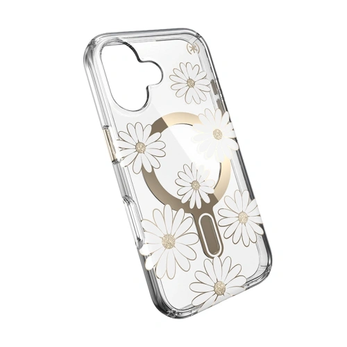 Kup Etui Speck Presidio Lux ClickLock & MagSafe Apple iPhone 16 (Sunshine Daisies / Clear / Gold) - SPK615 - {ean13} - Sklep Home Screen