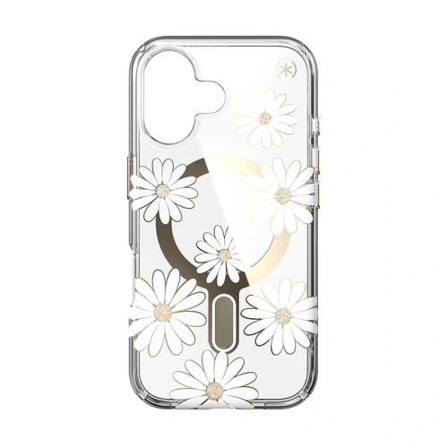Kup Etui Speck Presidio Lux ClickLock & MagSafe Apple iPhone 16 (Sunshine Daisies / Clear / Gold) - SPK615 - {ean13} - Sklep Home Screen
