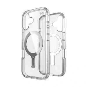Kup Etui Speck Presidio Perfect-Clear ClickLock & MagSafe Apple iPhone 16 (Clear / Chrome Finish / Serene Silver) - SPK616 - {ean13} - Sklep Home Screen