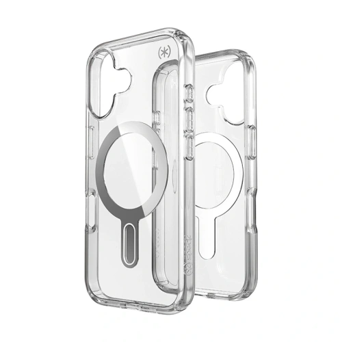 Kup Etui Speck Presidio Perfect-Clear ClickLock & MagSafe Apple iPhone 16 (Transparent / Finisaj Chrome / Argint Seren) - SPK616 - {ean13} - Sklep Home Screen