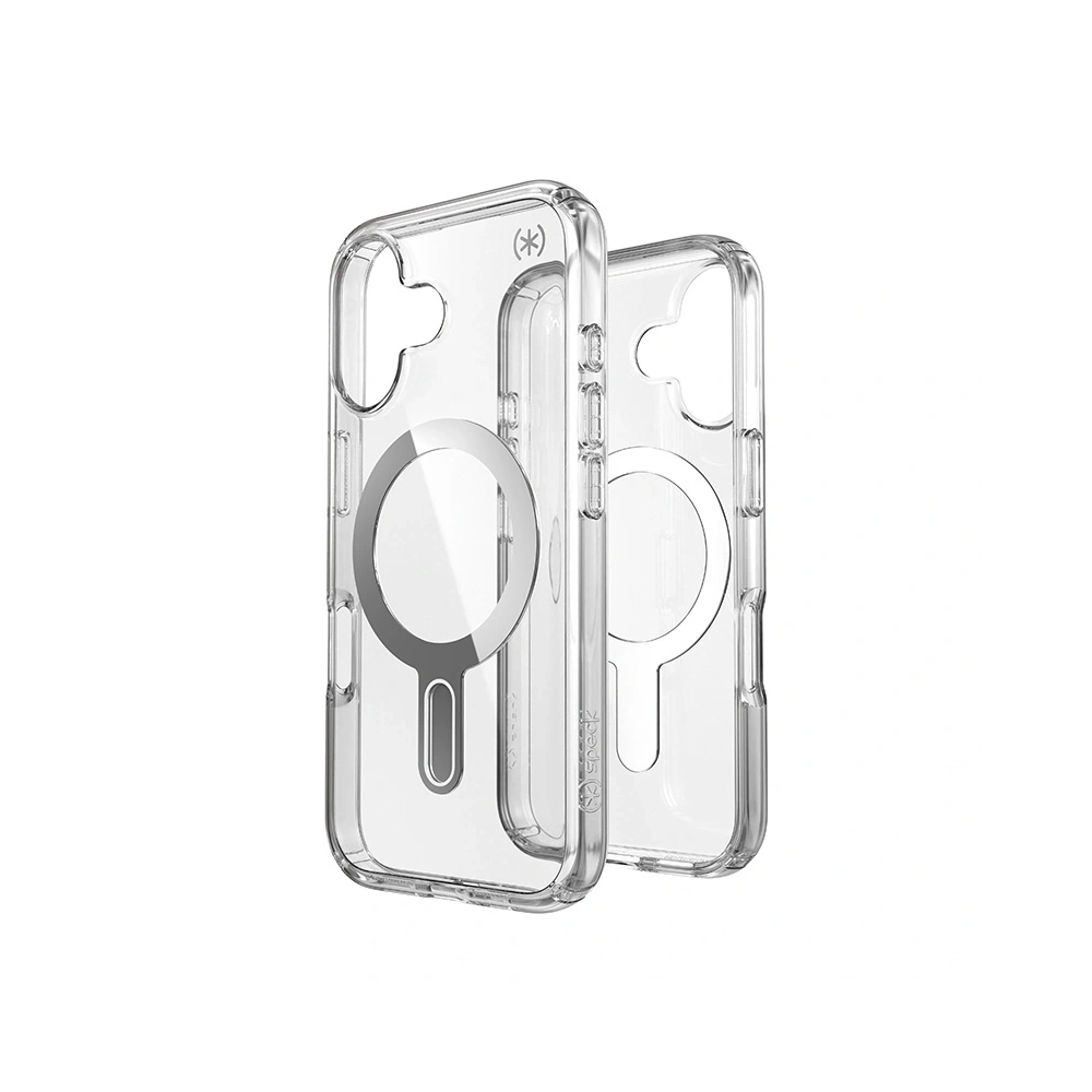 Etui Speck Presidio Perfect-Clear ClickLock & MagSafe Apple iPhone 16 (Clear / Chrome Finish / Serene Silver) - iPhone 16 - Speck