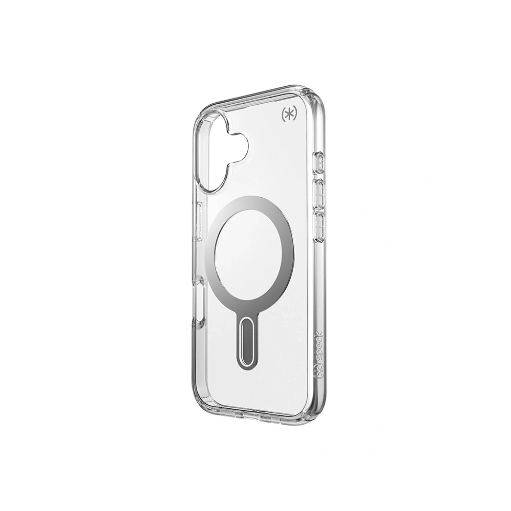 Etui Speck Presidio Perfect-Clear ClickLock & MagSafe Apple iPhone 16 (Clear / Chrome Finish / Serene Silver) - iPhone 16 - Speck