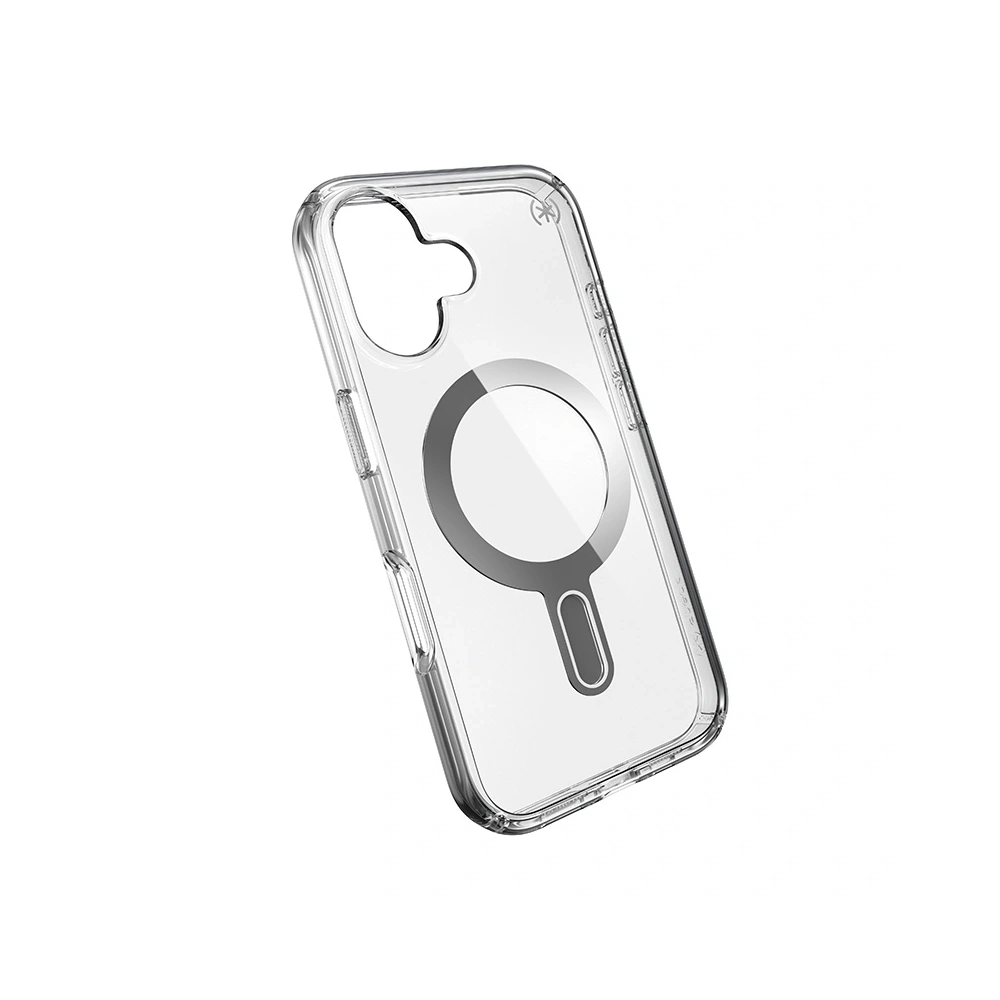 Etui Speck Presidio Perfect-Clear ClickLock & MagSafe Apple iPhone 16 (Clear / Chrome Finish / Serene Silver) - iPhone 16 - Speck