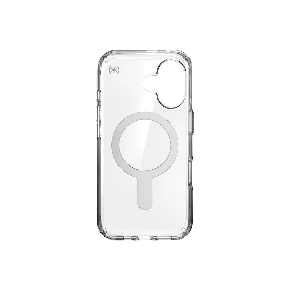 Etui Speck Presidio Perfect-Clear ClickLock & MagSafe Apple iPhone 16 (Clear / Chrome Finish / Serene Silver) - iPhone 16 - Speck