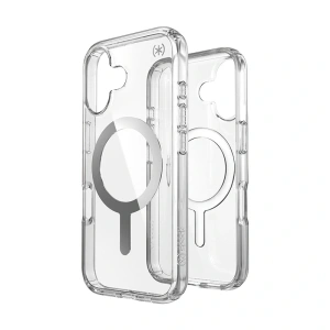 Kup Etui Speck Presidio Perfect-Clear MagSafe Apple iPhone 16 (Clear / Chrome Finish / Serene Silver) - SPK617 - {ean13} - Sklep Home Screen