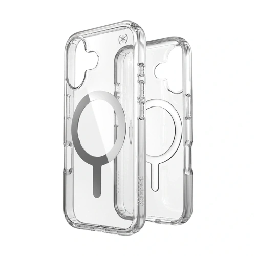 Buy Case Speck Presidio Perfect-Clear MagSafe Apple iPhone 16 (Clear / Chrome Finish / Serene Silver) - SPK617 - {ean13} - Home Screen Store Europe
