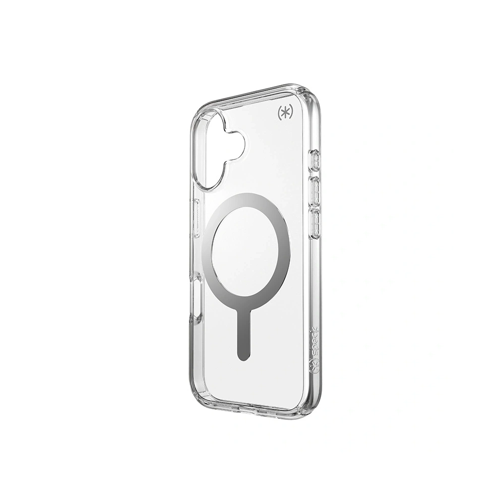 Etui Speck Presidio Perfect-Clear MagSafe Apple iPhone 16 (Clear / Chrome Finish / Serene Silver) - iPhone 16 - Speck