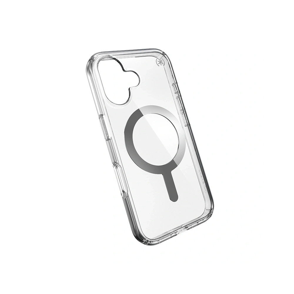 Etui Speck Presidio Perfect-Clear MagSafe Apple iPhone 16 (Clear / Chrome Finish / Serene Silver) - iPhone 16 - Speck