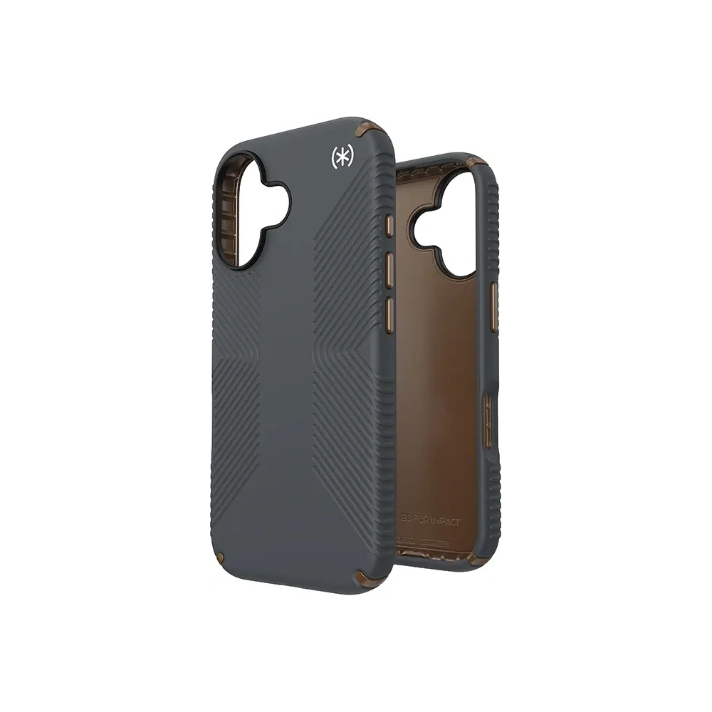 Etui Speck Presidio2 Grip Apple iPhone 16 (Charcoal Grey / Cool Bronze / White) - iPhone 16 - Speck