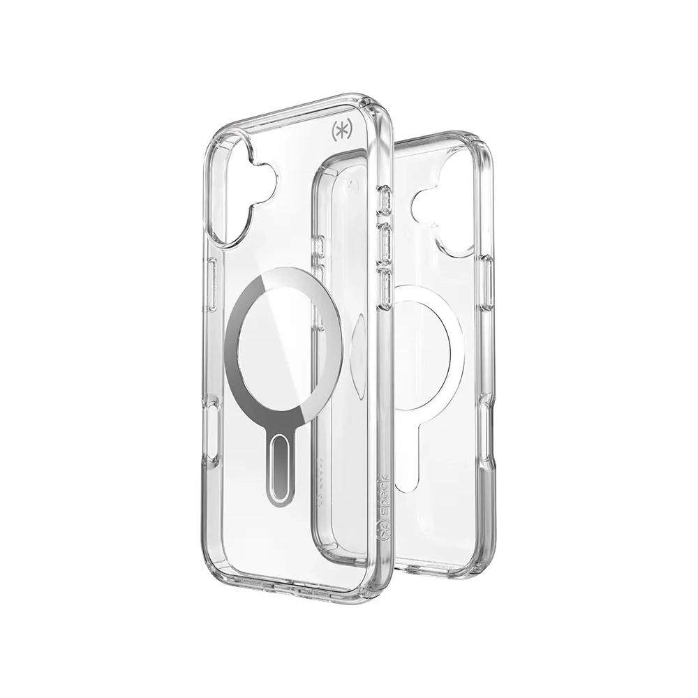 Etui Speck Presidio Perfect-Clear ClickLock & MagSafe Apple iPhone 16 Plus (Clear / Chrome Finish / Serene Silver) - iPhone 16 Plus - Speck