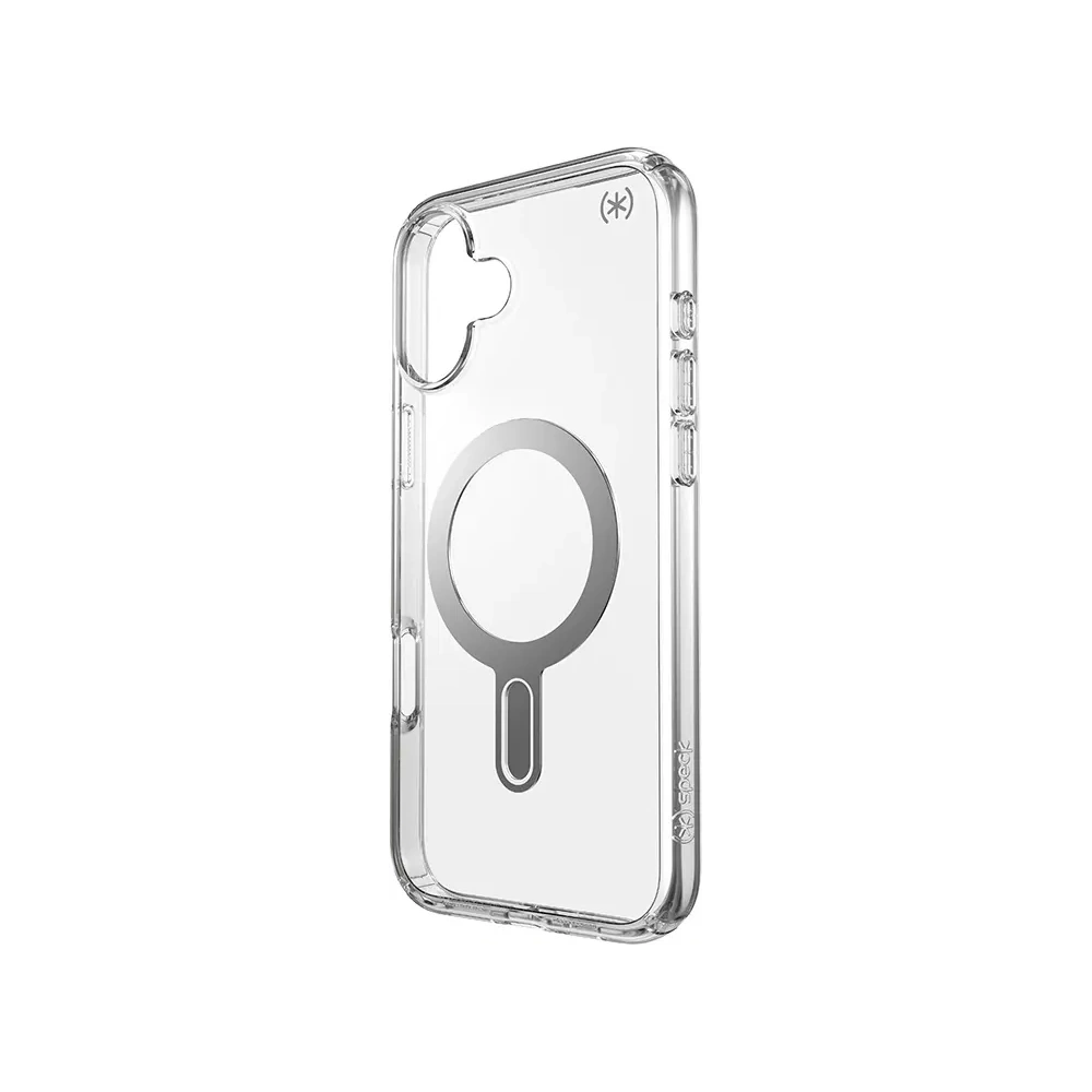 Etui Speck Presidio Perfect-Clear ClickLock & MagSafe Apple iPhone 16 Plus (Clear / Chrome Finish / Serene Silver) - iPhone 16 Plus - Speck