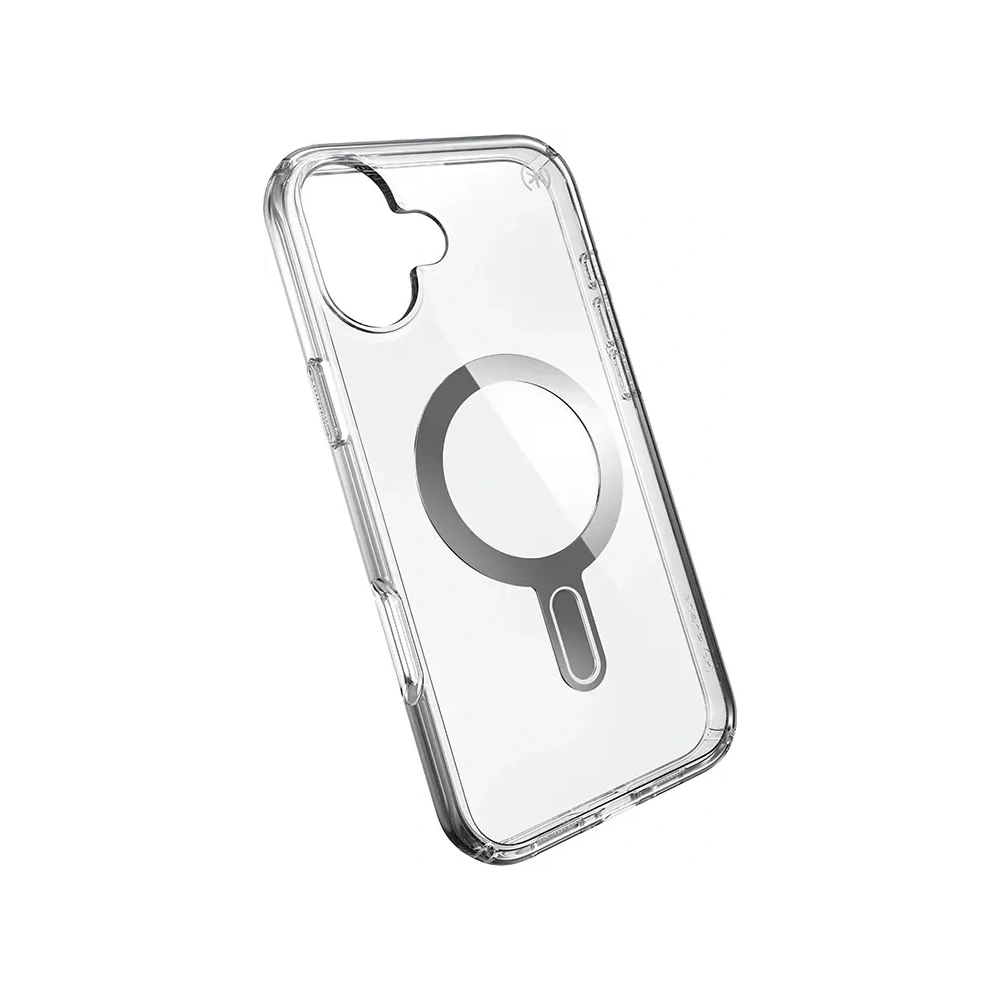 Etui Speck Presidio Perfect-Clear ClickLock & MagSafe Apple iPhone 16 Plus (Clear / Chrome Finish / Serene Silver) - iPhone 16 Plus - Speck