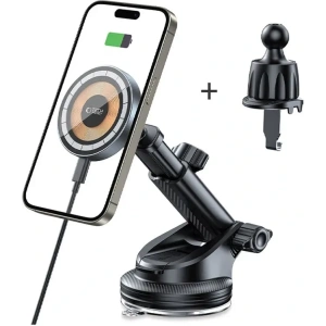 Kup Auto-Halterung für Lüftungsgitter / für die Windschutzscheibe mit 15W Ladegerät Tech-Protect MM15W-V5 Magnetic MagSafe - THP3059 - {ean13} - Sklep Home Screen