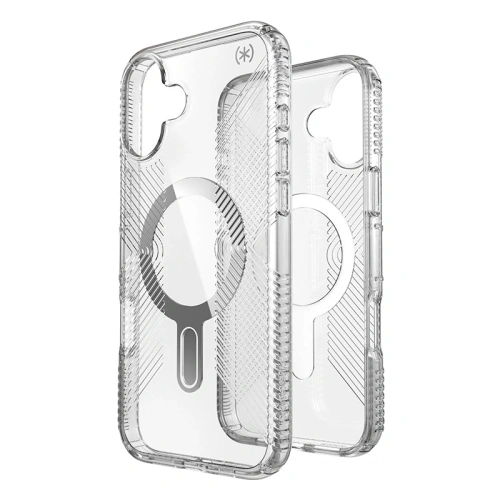 Buy Case Speck Presidio Perfect-Clear Grip ClickLock & MagSafe Apple iPhone 16 Plus (Clear / Chrome Finish / Serene Silver) - SPK635 - {ean13} - Home Screen Store Europe