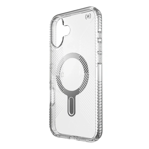 Kup Case Speck Presidio Perfect-Clear Grip ClickLock & MagSafe Apple iPhone 16 Plus (Durchsichtig / Chrom-Finish / Serene Silver) - SPK635 - {ean13} - Sklep Home Screen