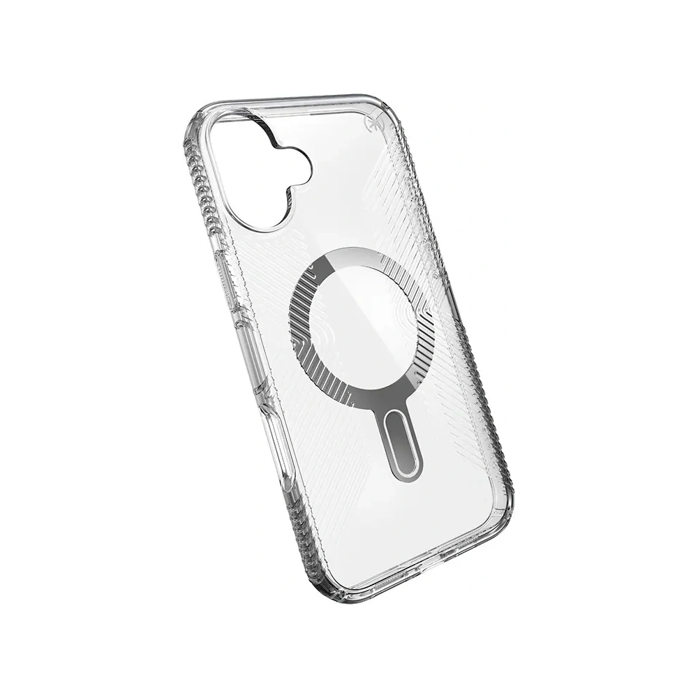 Etui Speck Presidio Perfect-Clear Grip ClickLock & MagSafe Apple iPhone 16 Plus (Clear / Chrome Finish / Serene Silver) - iPhone 16 Plus - Speck