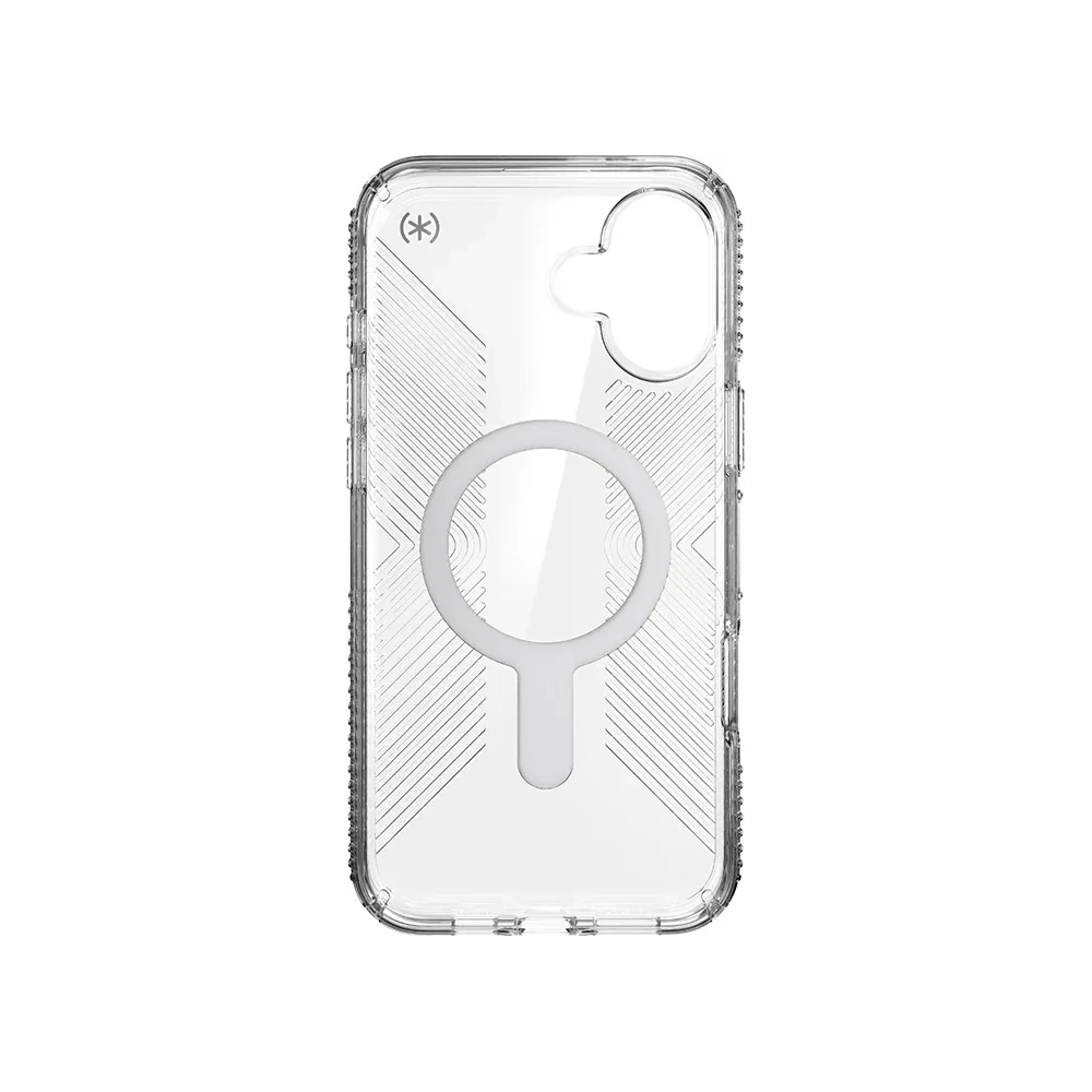 Etui Speck Presidio Perfect-Clear Grip ClickLock & MagSafe Apple iPhone 16 Plus (Clear / Chrome Finish / Serene Silver) - iPhone 16 Plus - Speck